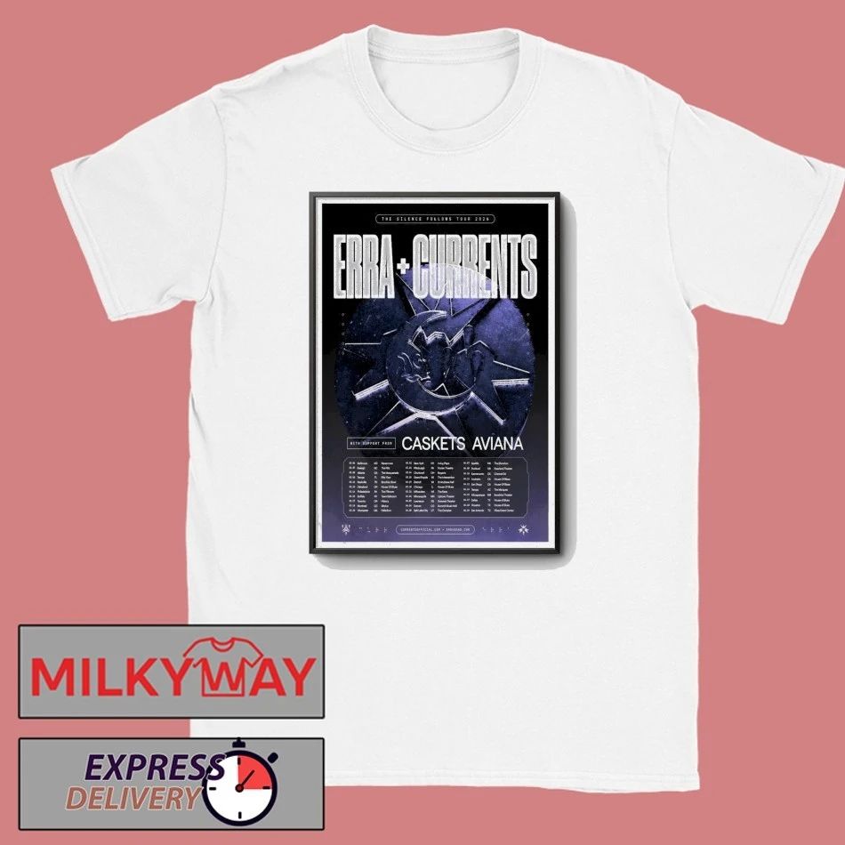 Erra And Currents The Silence Follows Tour 2026 Poster shirt