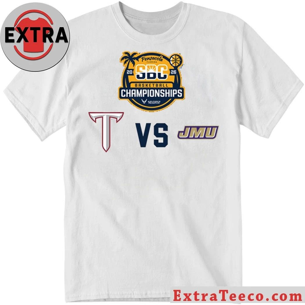 NCAA competition between Troy University and James Madison University Logo Shirt