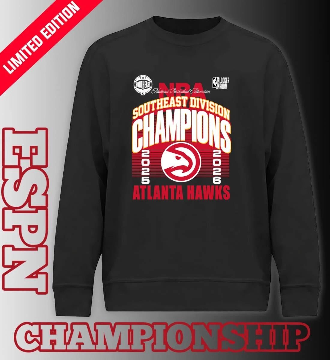 Atlanta Hawks 2026 Southeast Division Champions Locker Room T-Shirt
