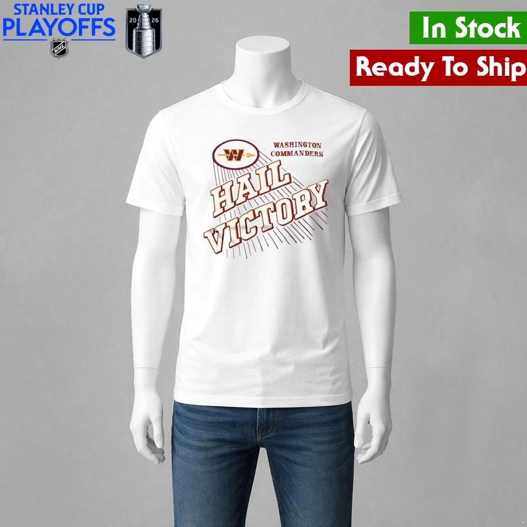 Washington Commanders Hail Victory Logo Tri-Blend Shirt