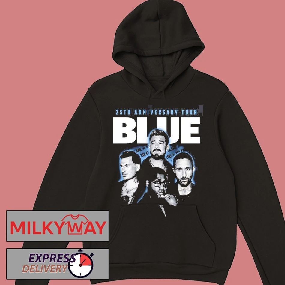 Blue 25th Anniversary 2026 Tour UK And EU Merch Photo T-Shirt