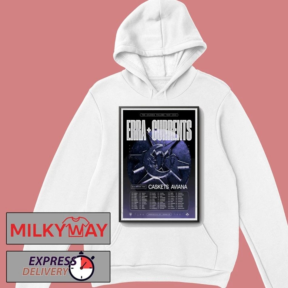 Poster Erra And Currents The Silence Follows Tour 26 shirt