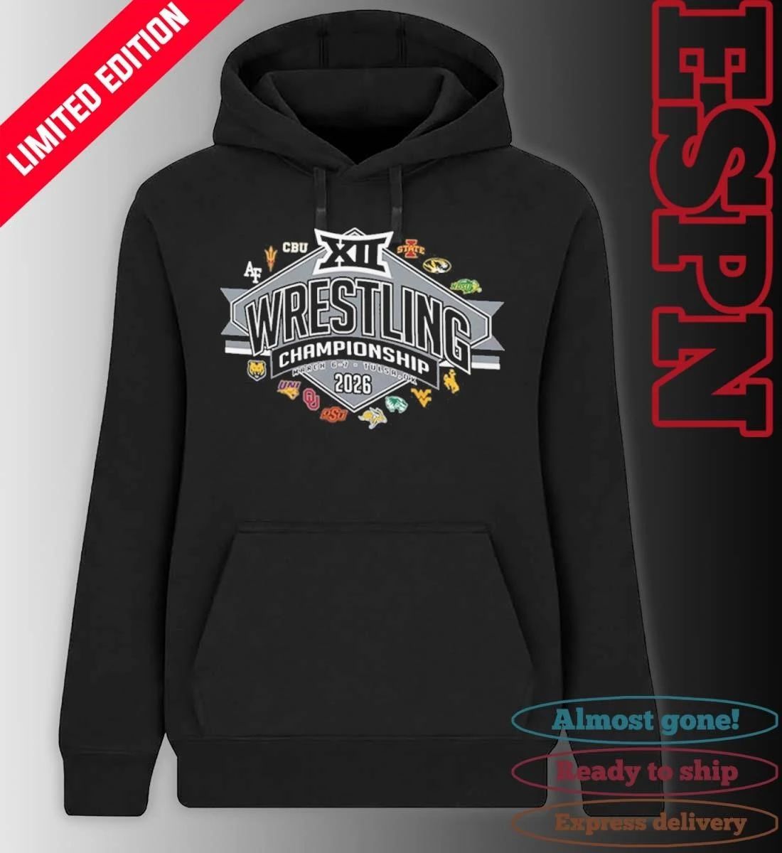 2026 Big 12 Wrestling Championships Team Logo shirt