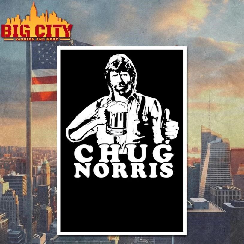Chug Norris Shirt Cool Drinking Beer Graphic Shirt
