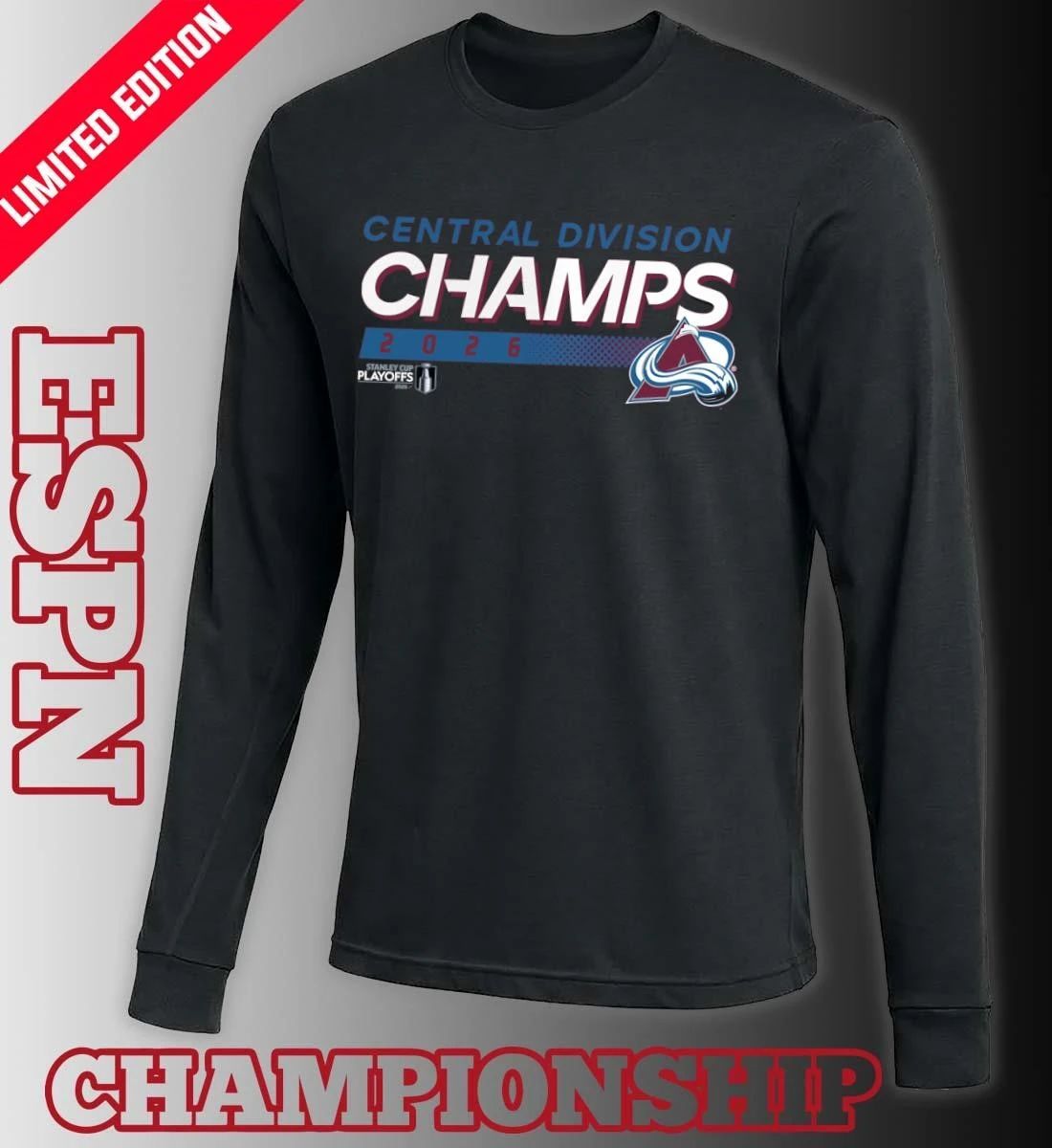 Colorado Avalanche NHL Central Division Champions 2026 T-Shirt