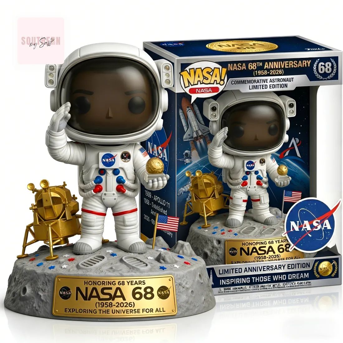 NASA 68th Anniversary Commemorative Limited Edition Astronaut Funko Pop Figure Doll