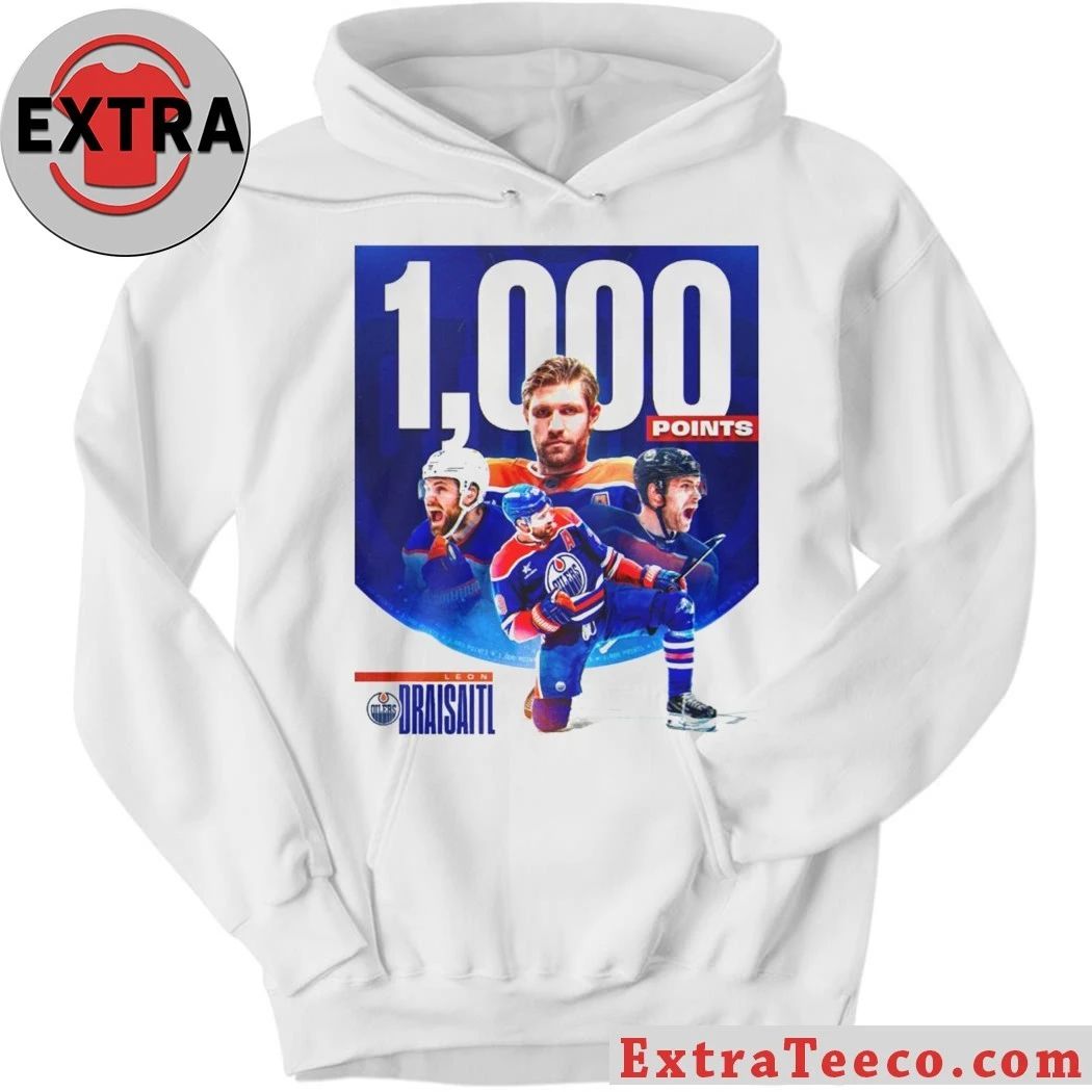 German professional ice hockey player Leon Draisaitl of the Edmonton Oilers reached the 1,000-point milestone in his career in the National Hockey League Shirt