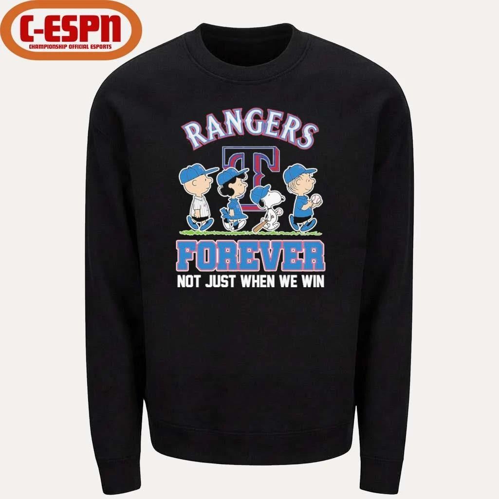 The Peanuts Characters Forever X Texas Rangers Shirt