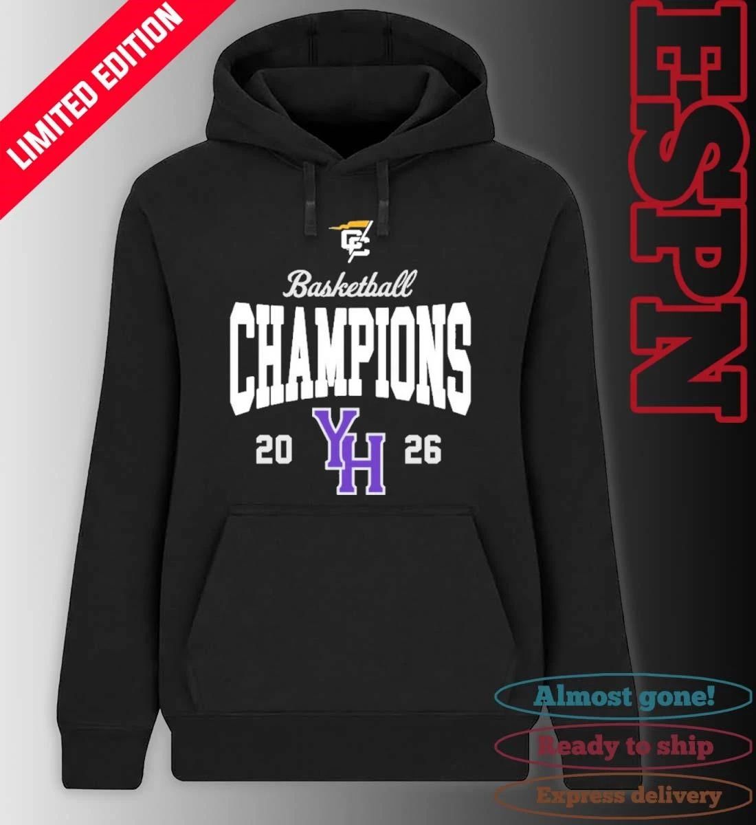 2026 Conference Carolinas Champions Young Harris Men’s Basketball T- Shirt