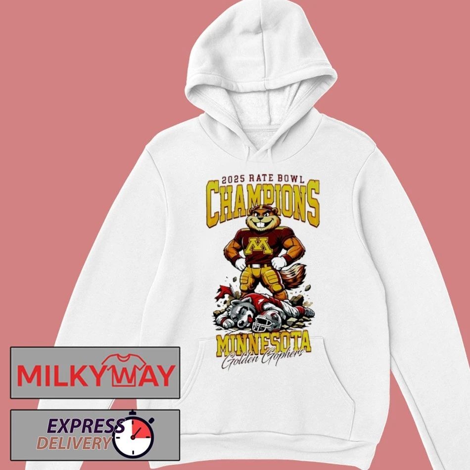 Funny 2025 Minnesota Golden Gophers NCAA Rate Bowl Champions Shirt