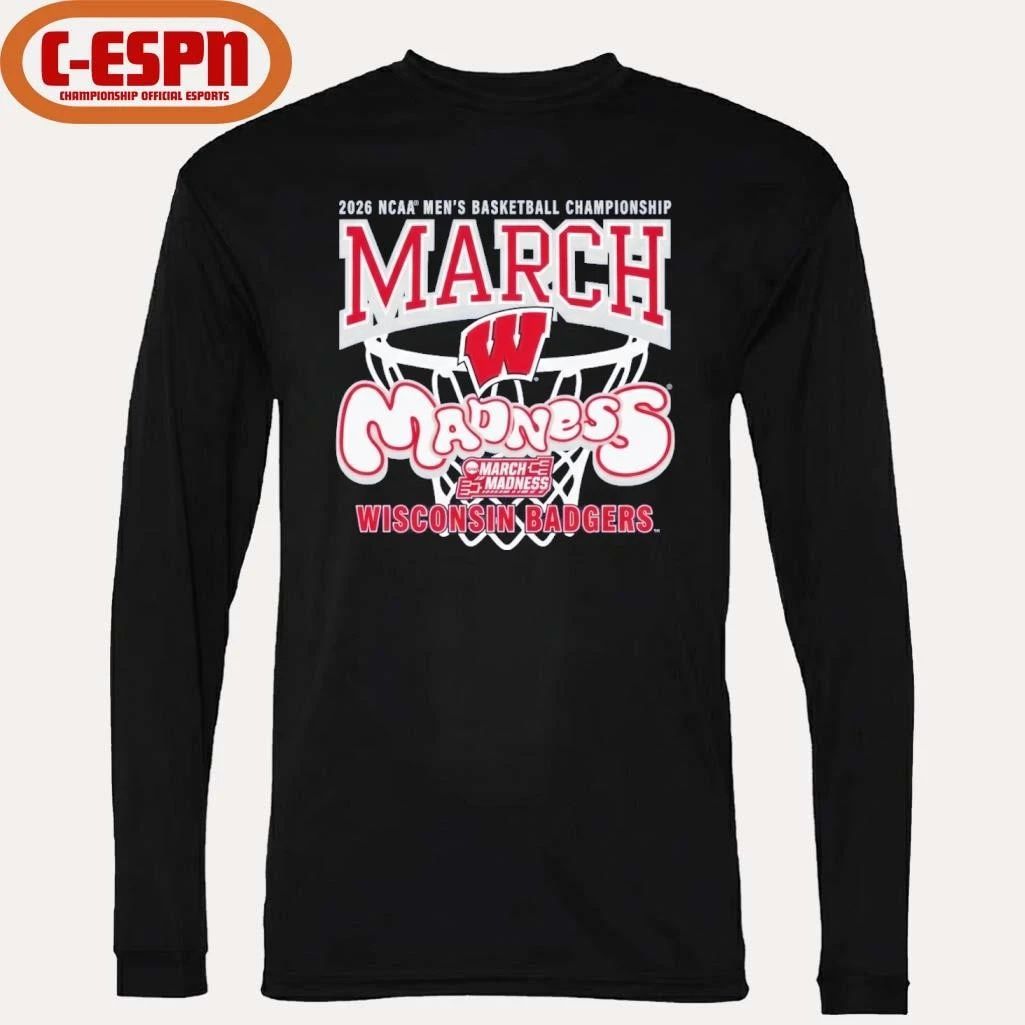 Wisconsin Badgers 2026 NCAA Men’s Basketball Championship March Madness Shirt
