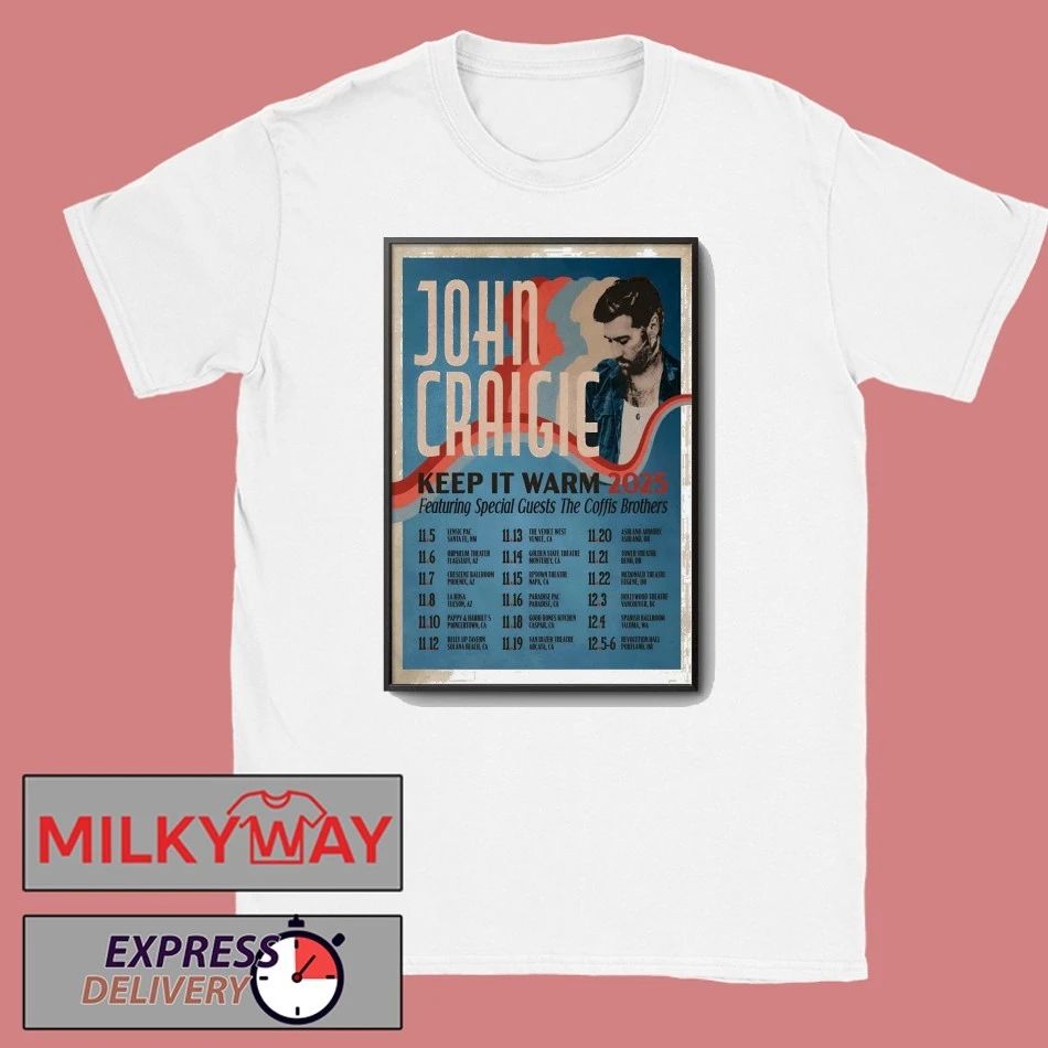 Poster John Craigie 2025 Keep It Warm Tour shirt
