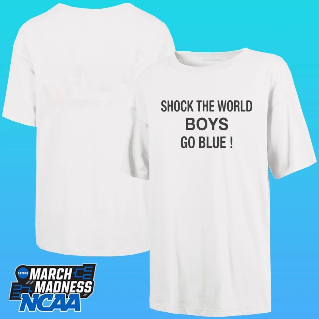 Michigan Wolverines Shock The World Boys Go Blue Shirt