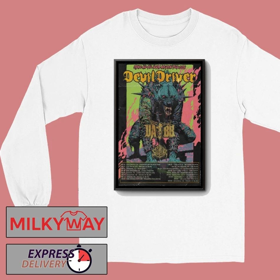 DevilDriver Strike And Kill North American Tour 2026 Poster shirt