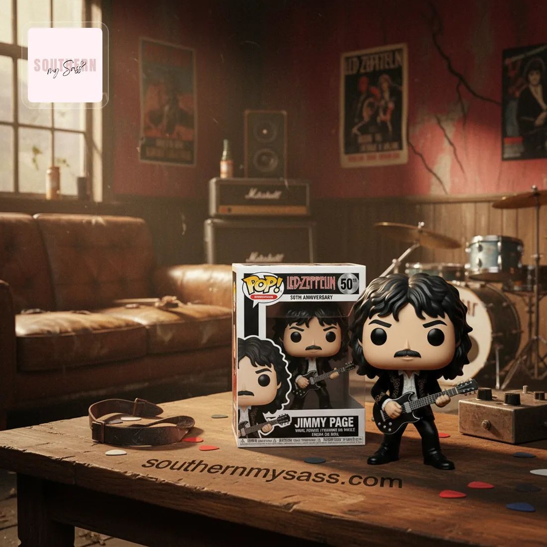 Led Zeppelin Jimmy Page 50th Anniversary Pop Figure Doll