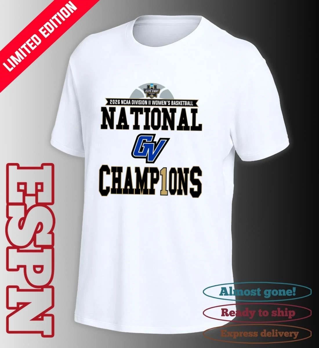 GVSU Women’s Basketball 2026 NCAA DII National Champions T-Shirt