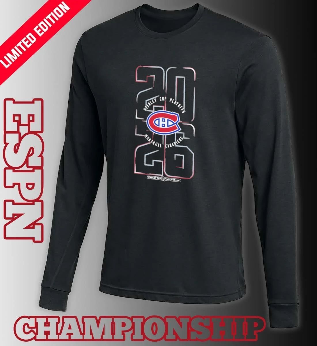 Montreal Canadiens 2026 Stanley Cup Playoffs Bold T-Shirt