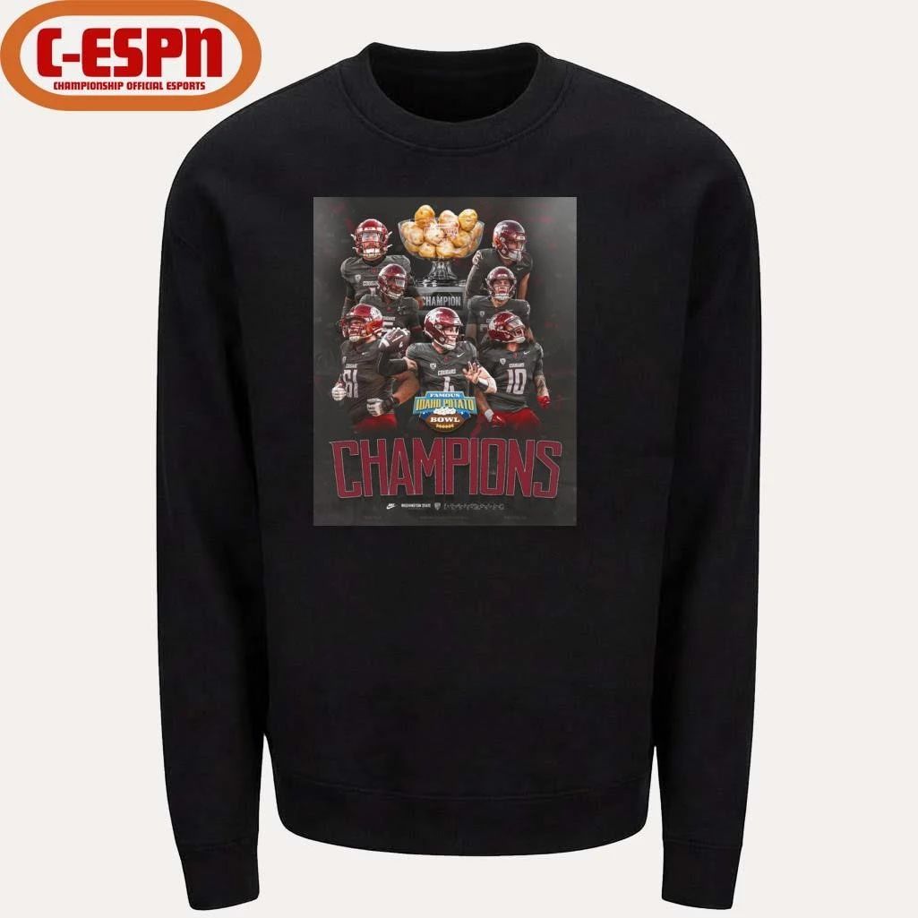 Washington State Cougars Team 2025 Idaho Potato Bowl Champions Poster Shirt