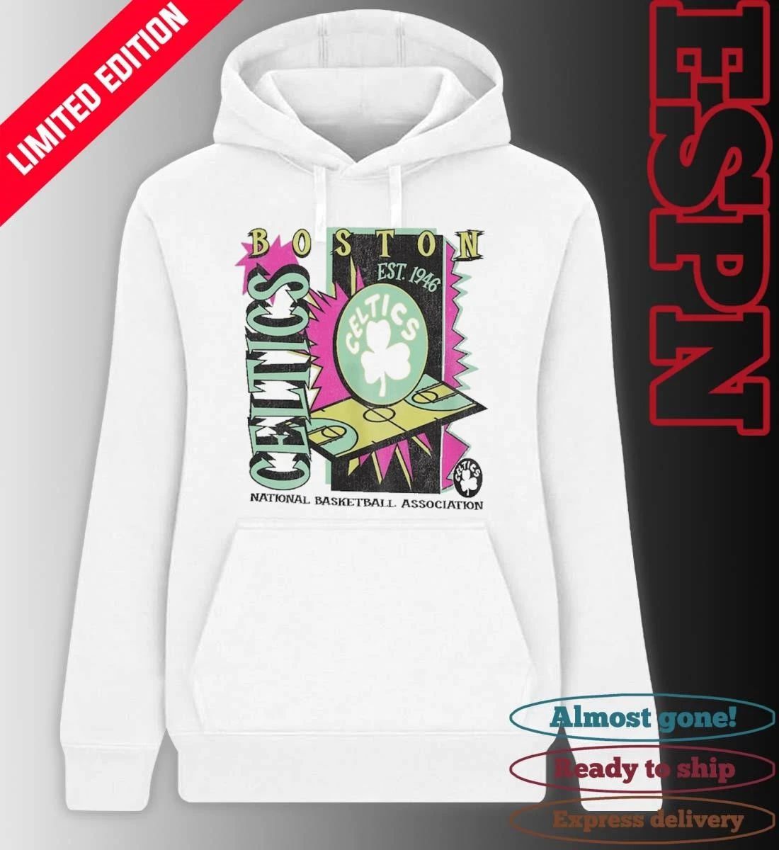 Boston Celtics NBA Neon Court Shock T-Shirt