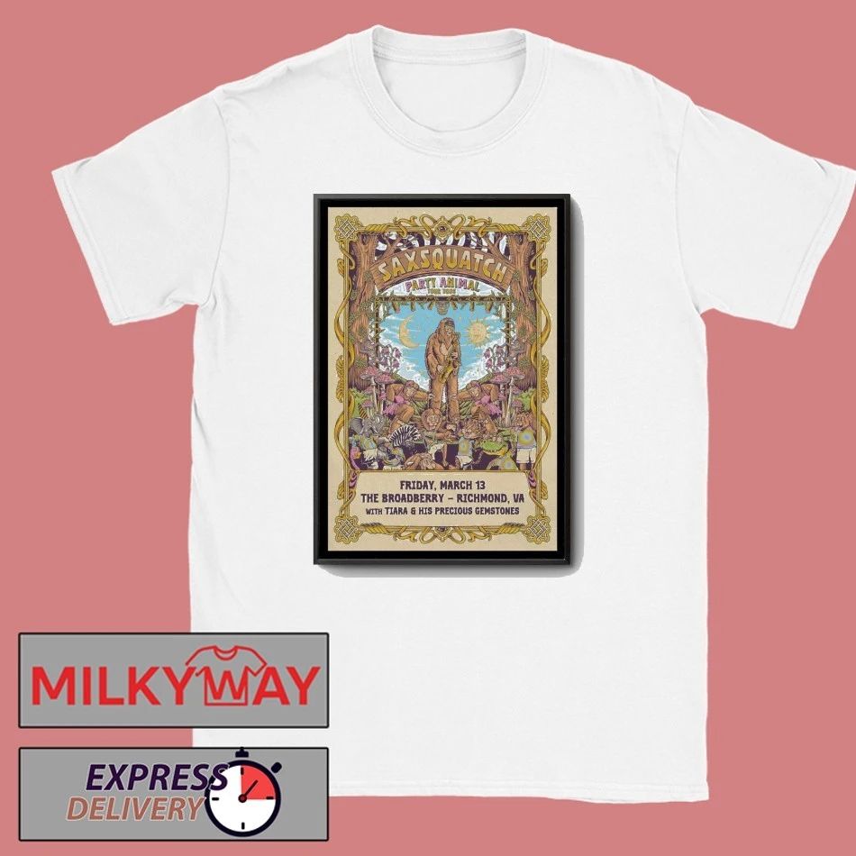 Saxsquatch Mar 13 2026 The Broadberry Richmond VA Poster shirt