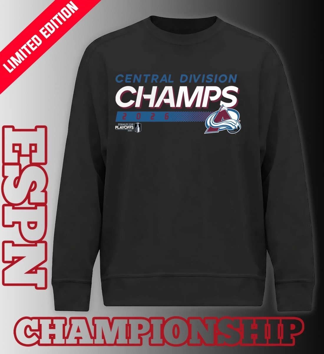 Colorado Avalanche NHL Central Division Champions 2026 T-Shirt