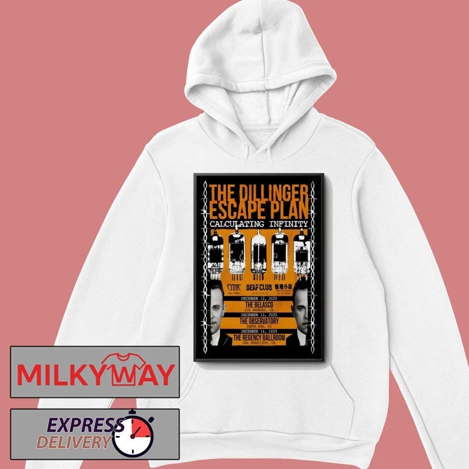 The Dillinger Escape Plan Dec 13 2025 The Observatory In Santa Ana CA Poster shirt