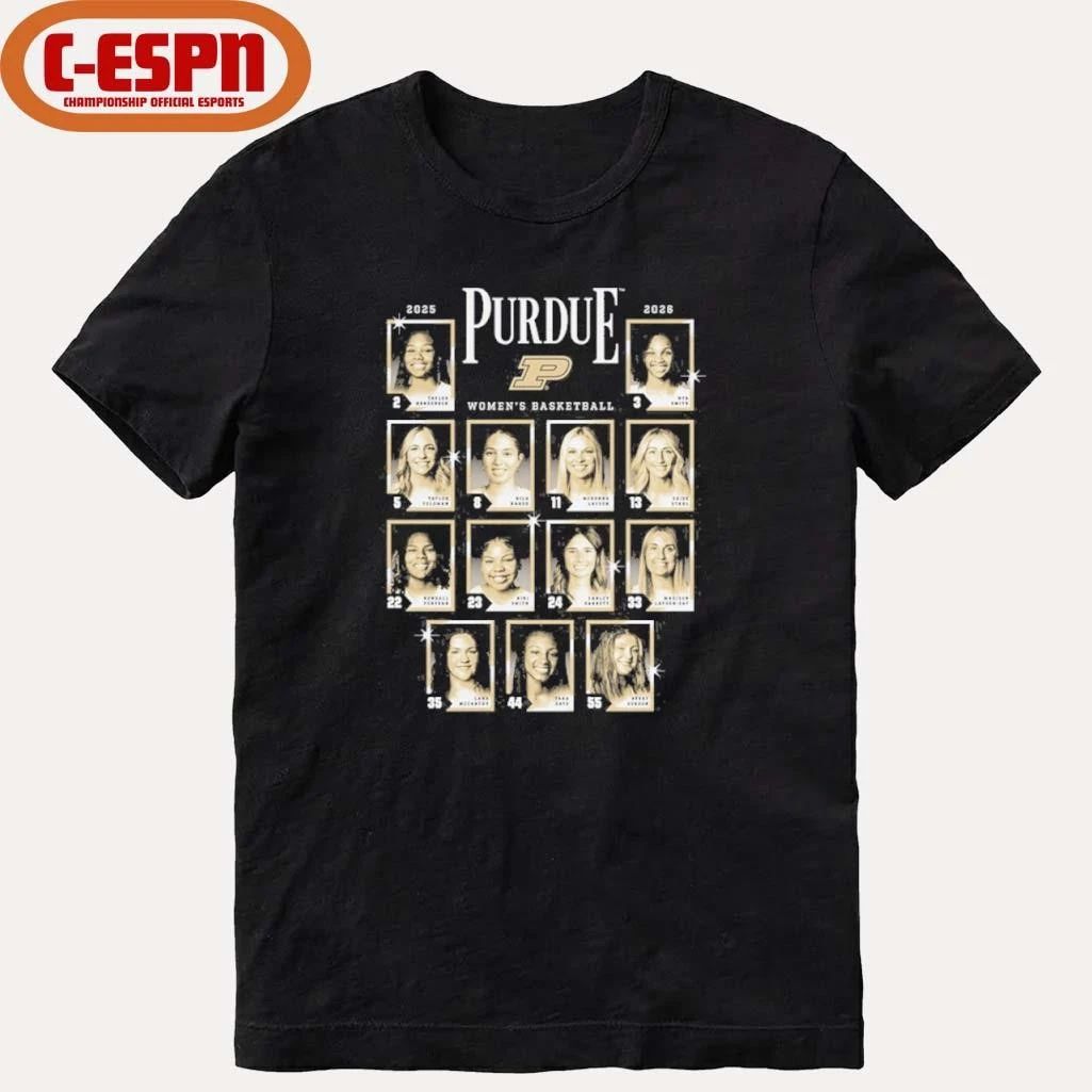 2025-2026 Purdue Women’s Basketball Yearbook Team Shirt