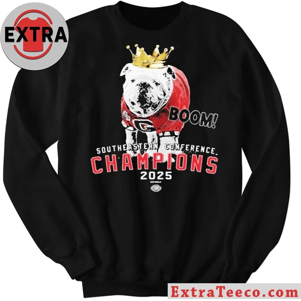 Georgia Bulldogs Boom Southeastern Conference in 2025 Championship Shirt