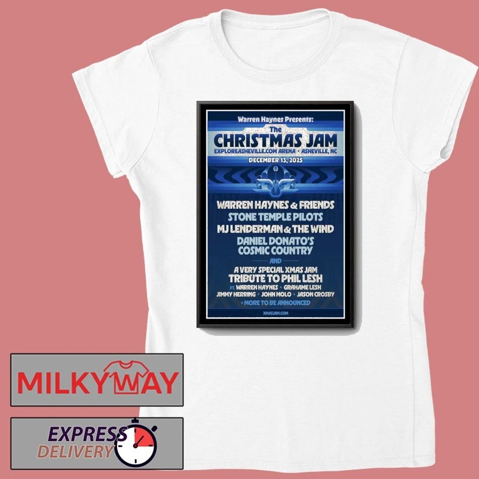 The Christmas Jam Asheville, North Carolina Dec 13 2025 Poster shirt
