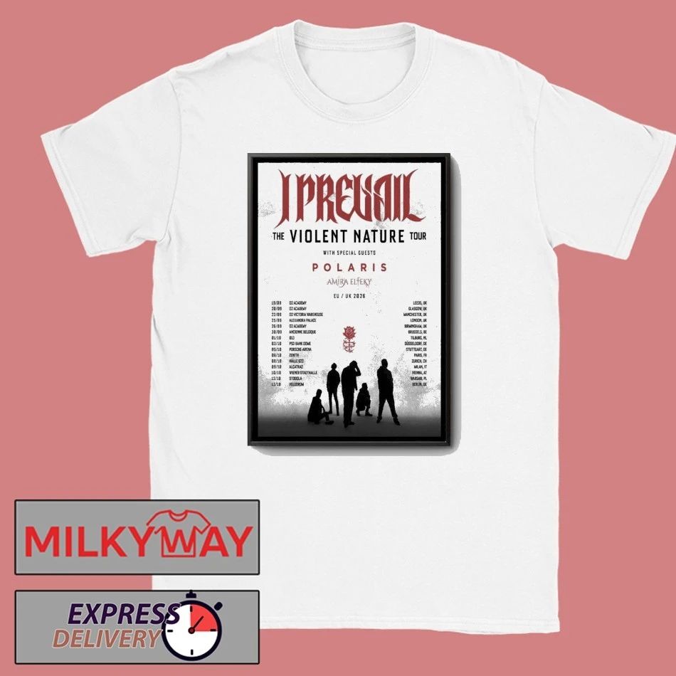 I Prevail The Violent Nature Tour EU UK 2026 Poster shirt