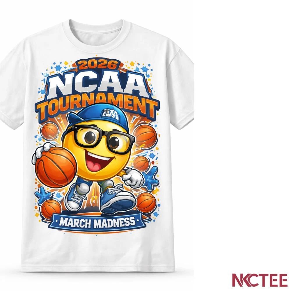 NKCtees 2026 NCAA Tournament basketball Nerd Emoji shirt