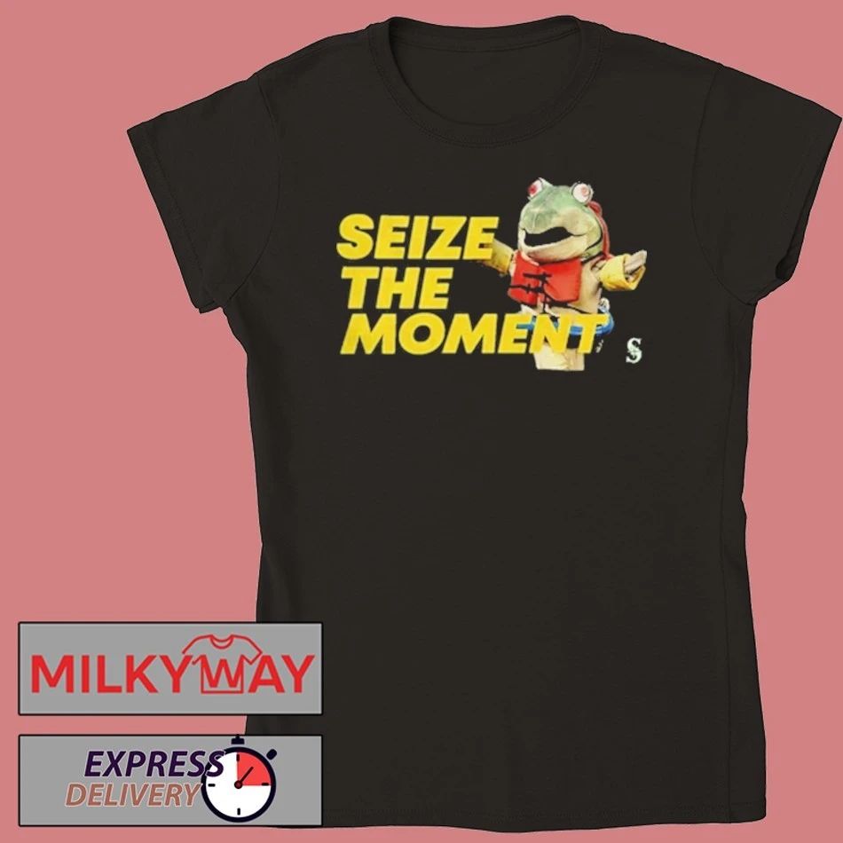 Seize The Moment Humpy Salmon New Mascot Seattle Mariners Mlb Baseball Shirt
