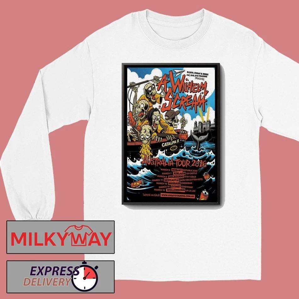 A Wilhelm Scream Australia Tour 2026 Poster shirt