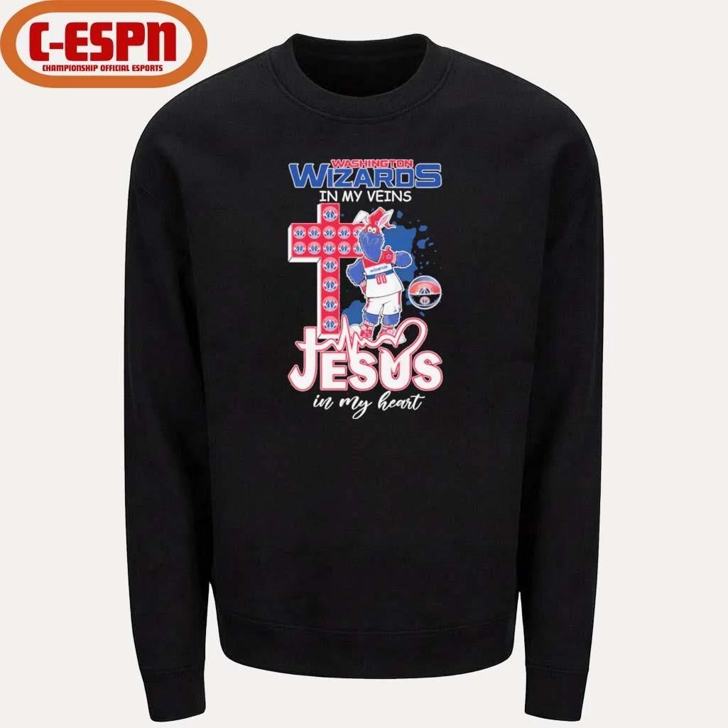 Washington Wizards Mascot In My Veins Jesus In My Heart Shirt