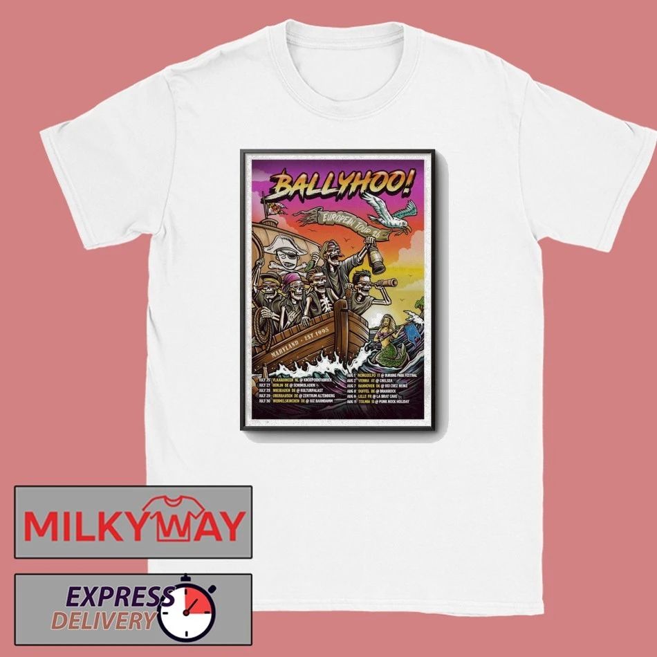 Ballyhoo Rocks European Tour 2026 Poster shirt