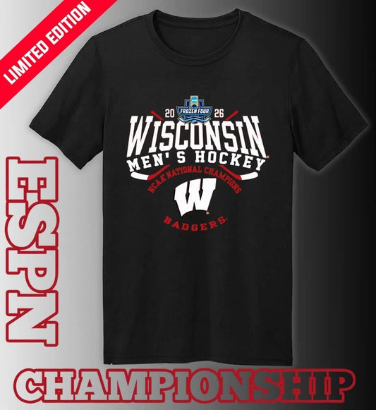 2026 Wisconsin Badgers Men’s Hockey National Champions T-Shirt