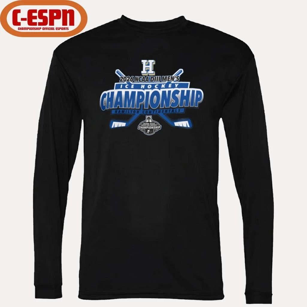 Hamilton College Men’s Ice Hockey 2026 NCAA DIII Championship T-Shirt