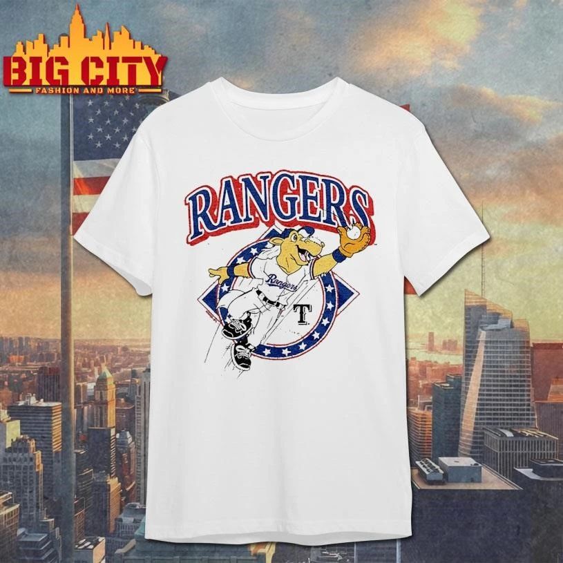 Texas Rangers Rangers Captain Mascot By Homage Baseball Shirt