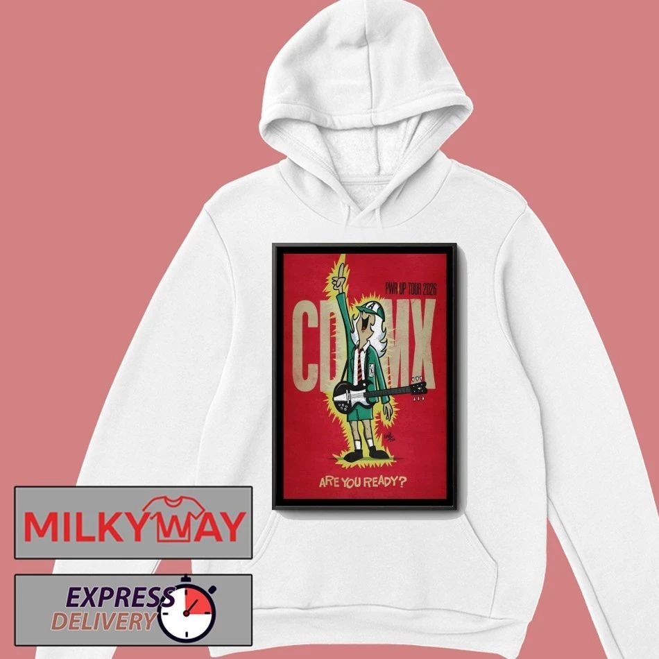 AC DC PWR Up Tour Ciudad De Mexico 2026 Poster shirt