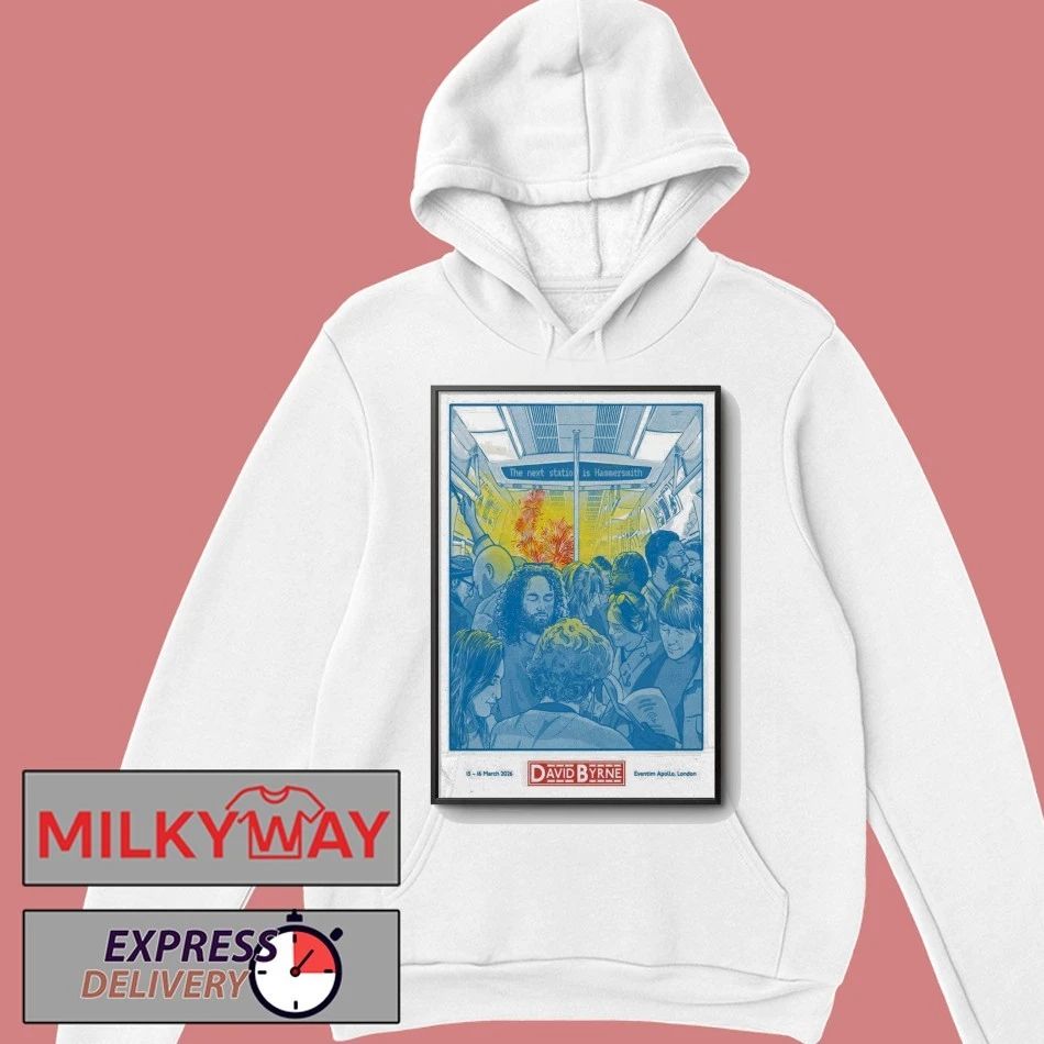 David Byrne March 15-16 2026 London UK Poster shirt