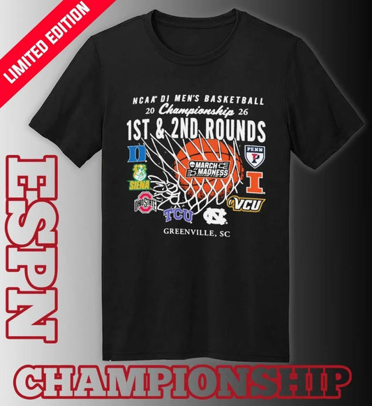 2026 NCAA DI Men’s Basketball 1st, 2nd Rounds – Greenville, SC Shirt