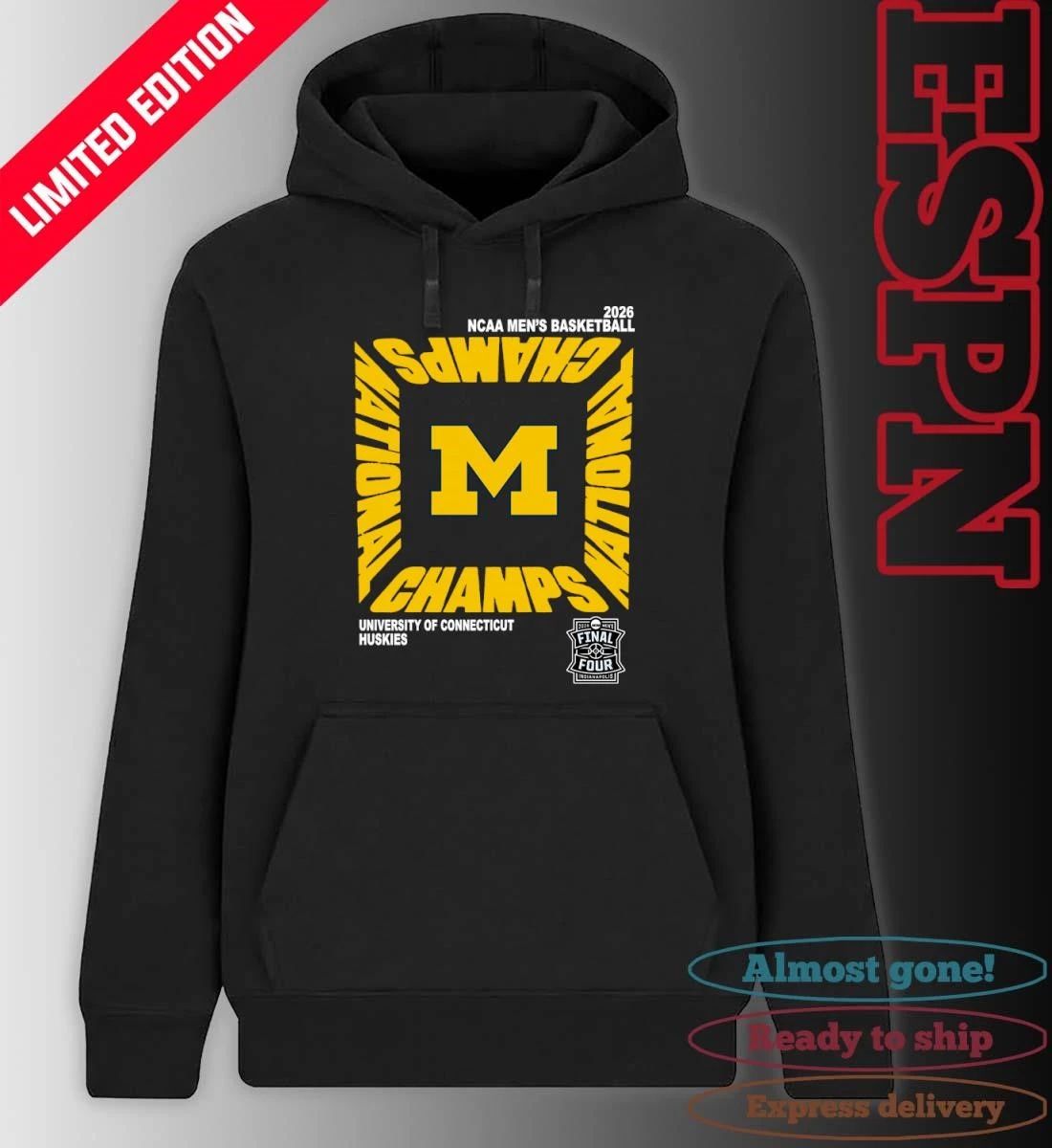 Michigan Wolverines NCAA DI Women’s Basketball National Champions Square Celebration T-Shirt