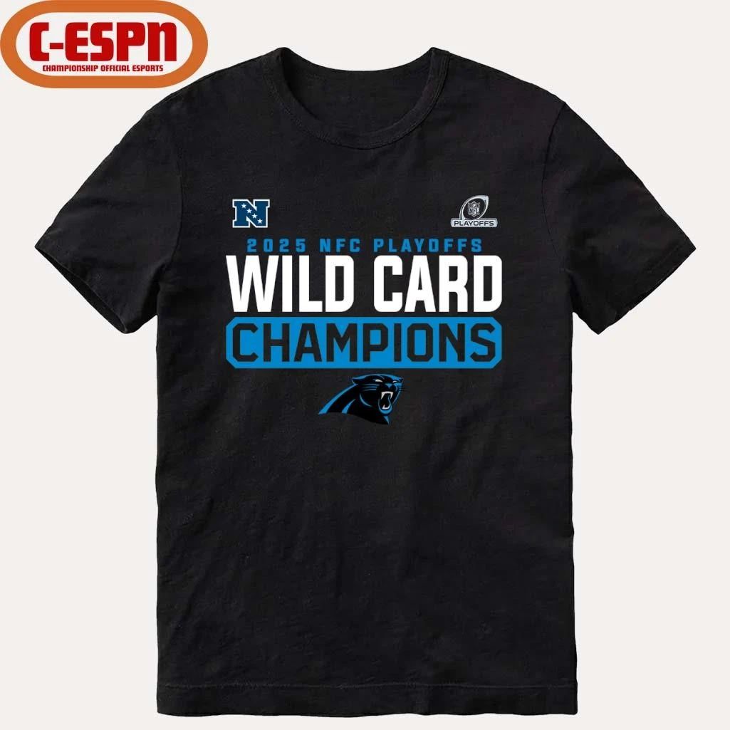 Carolina Panthers 2025-26 NFC Wild Card Playoffs Champions Shirt
