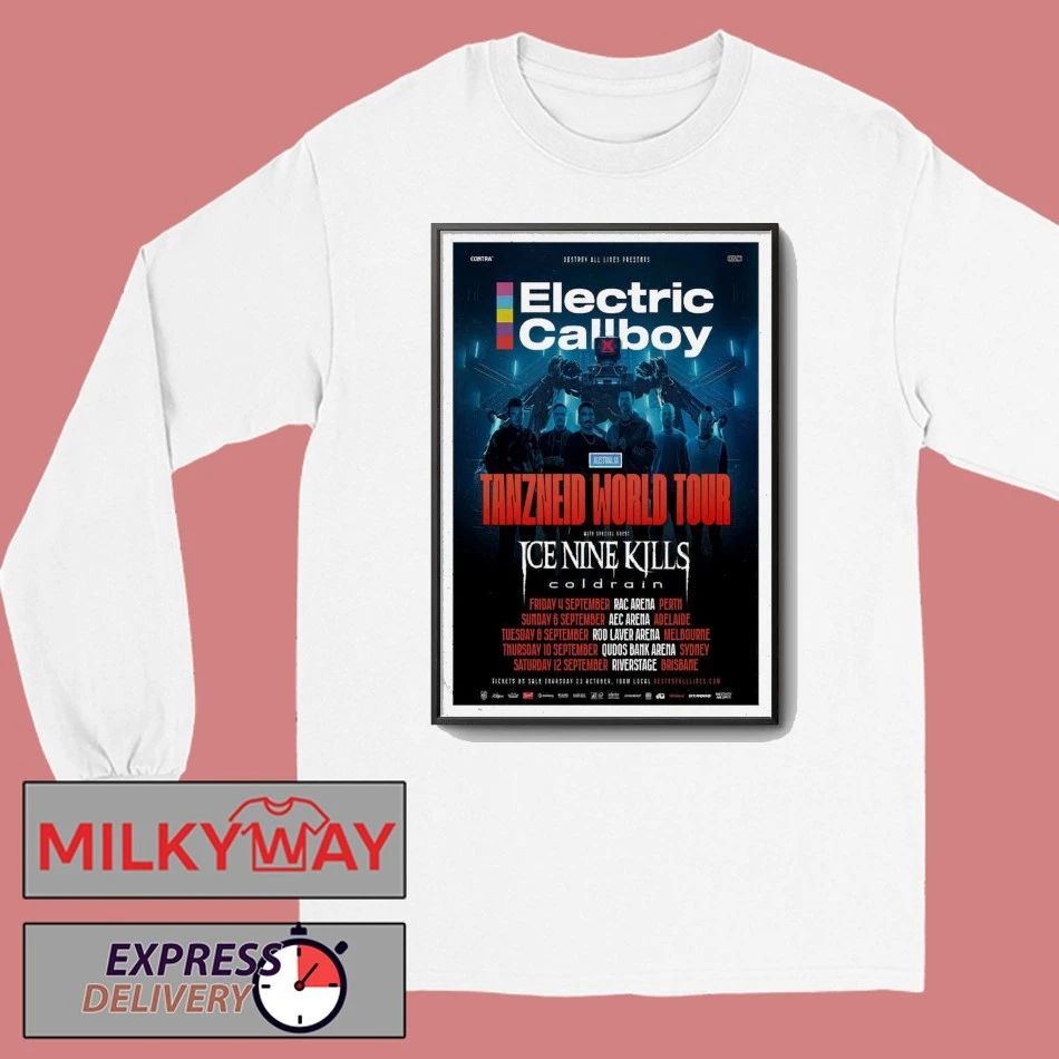 Electric Callboy Australian Arena Tour 2026 Poster shirt