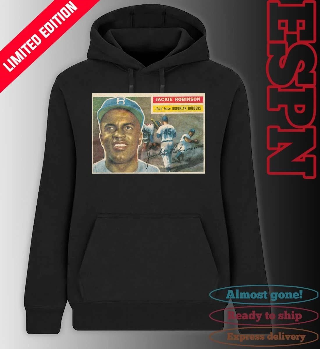 1956 Topps Baseball Jackie Robinson Dodgers shirt