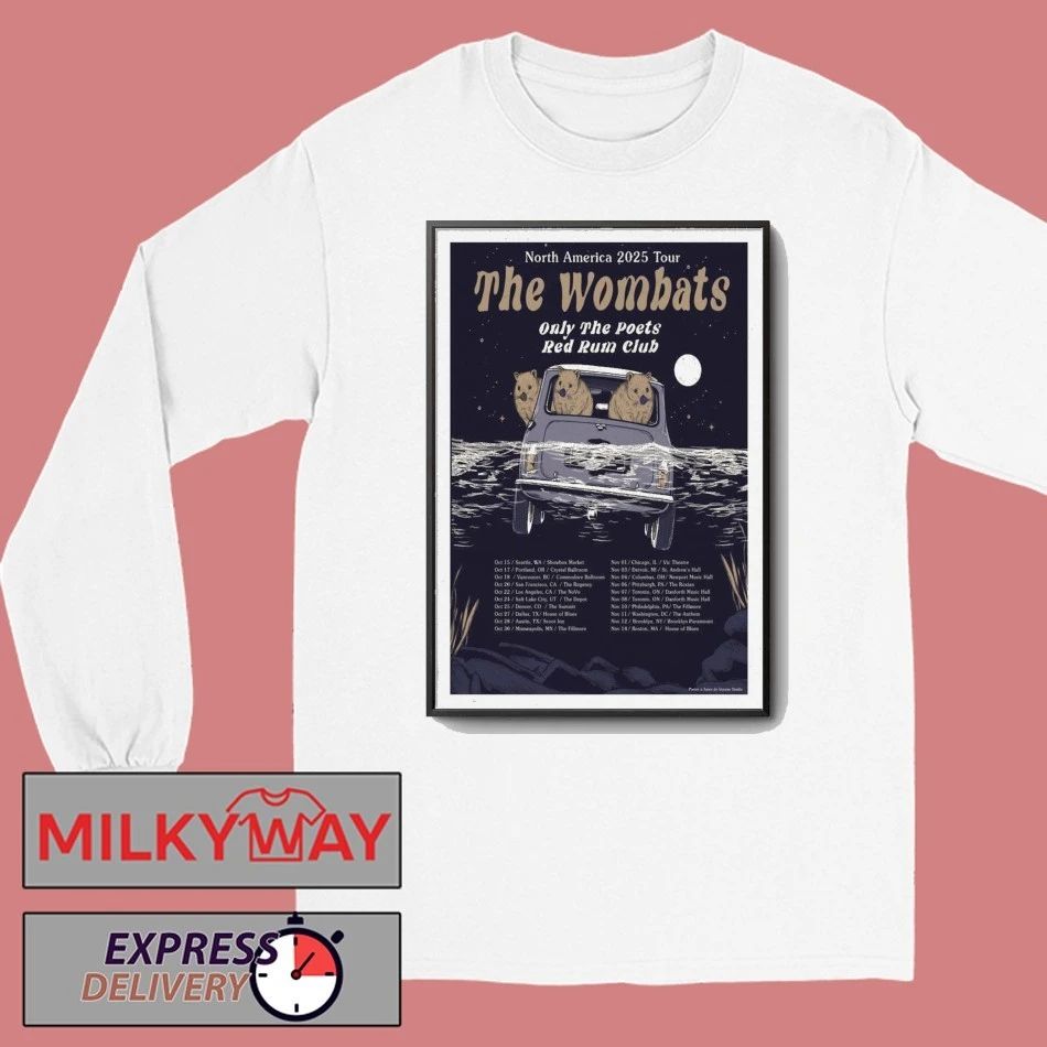 2025 North America Tour The Wombats Poster shirt