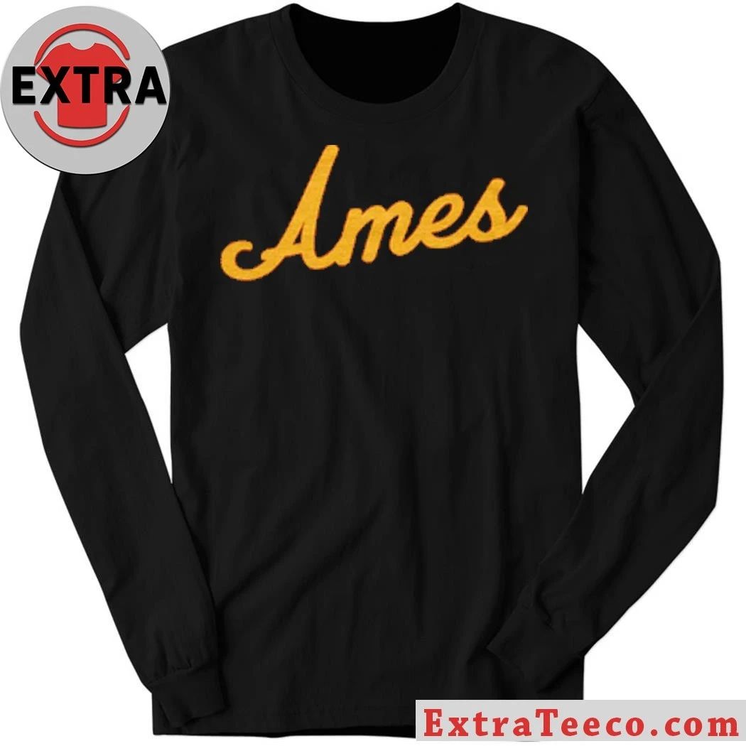 Ames Iowa Script Cardinal T-Shirt
