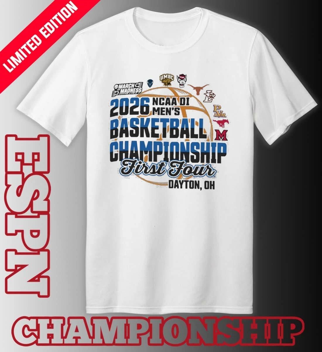 First Four Teams 2026 NCAA DI Men’s Basketball Championship Shirt