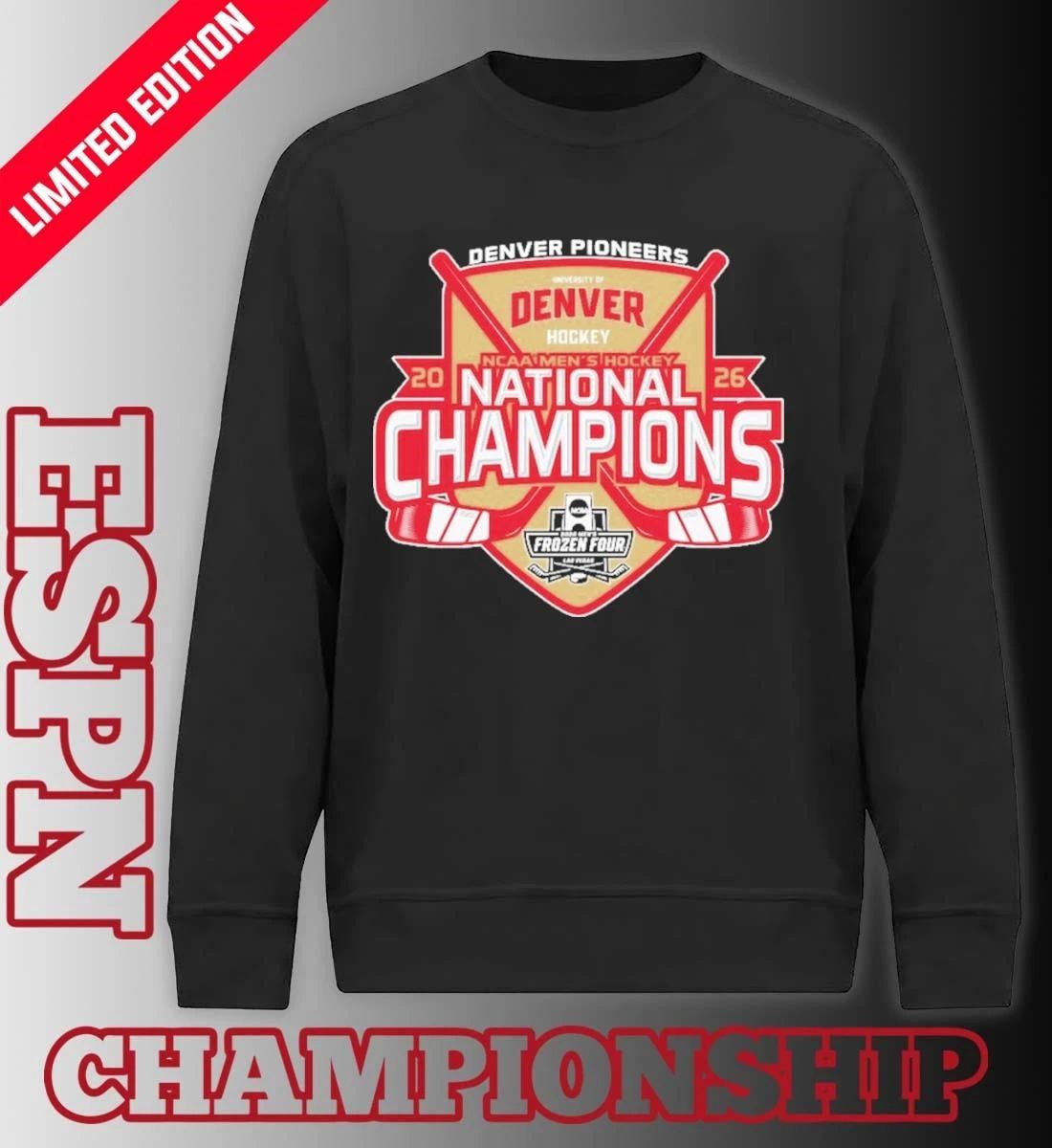 April 11 Denver Pioneers 2026 Men’s Ice Hockey National Champions Shirt