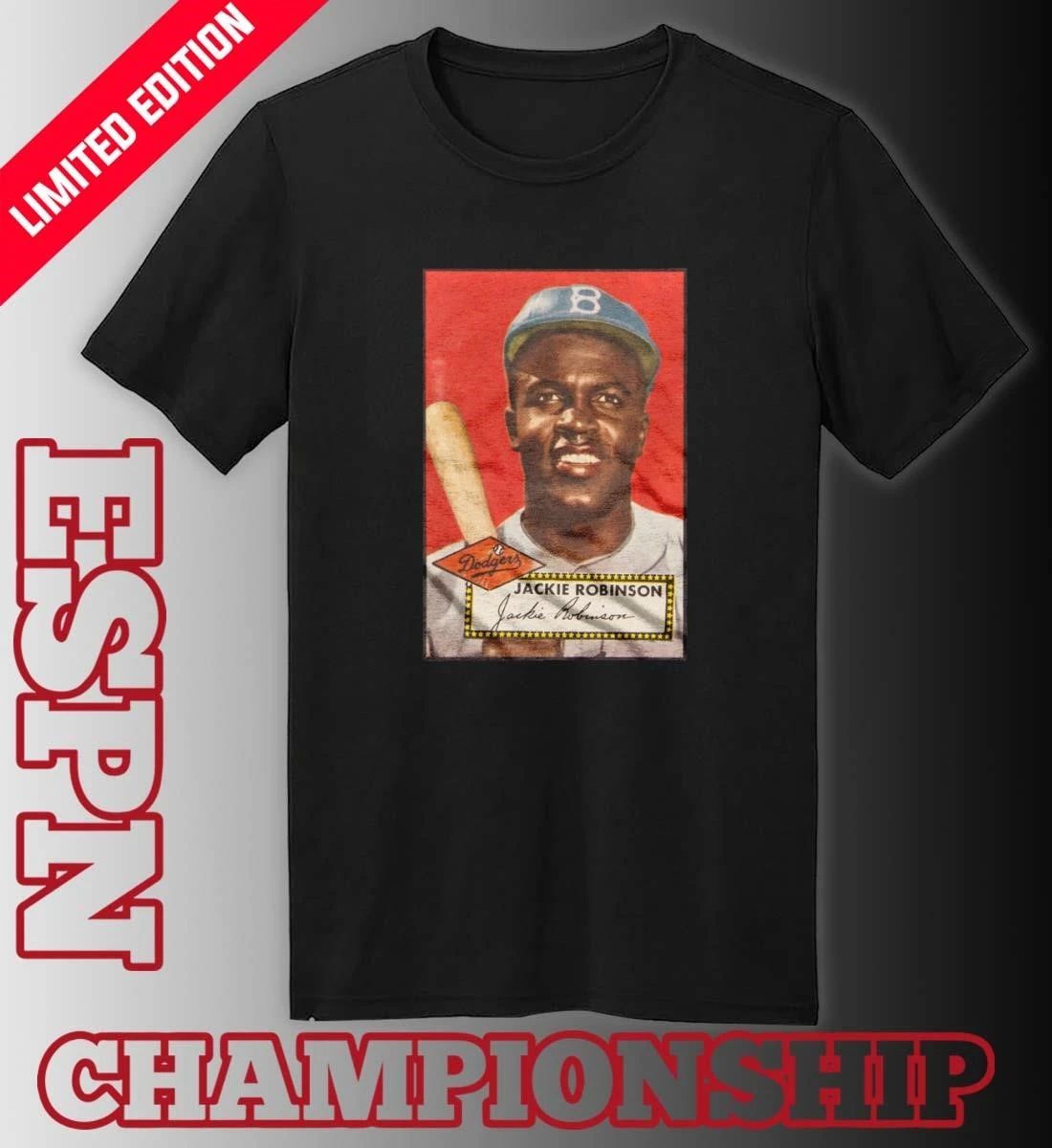 1952 Topps Baseball Jackie Robinson Dodgers Poster shirt